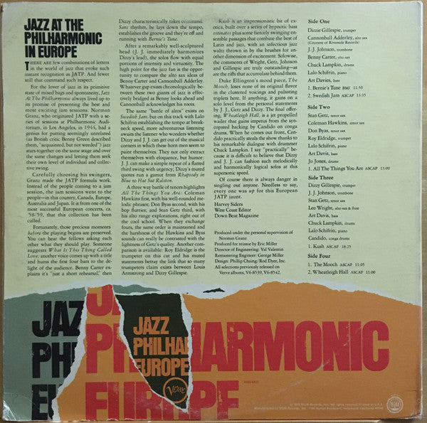 Various : Jazz At The Philharmonic In Europe (2xLP, Comp, Promo)