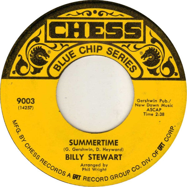 Billy Stewart : Summertime / I Do Love You (7", Single, RE)