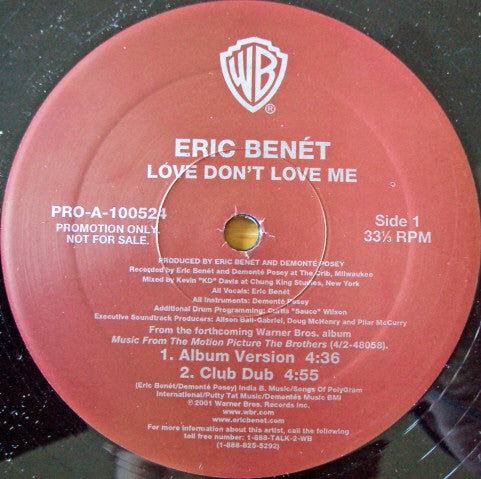 Eric Benét : Love Don't Love Me (12", Promo)