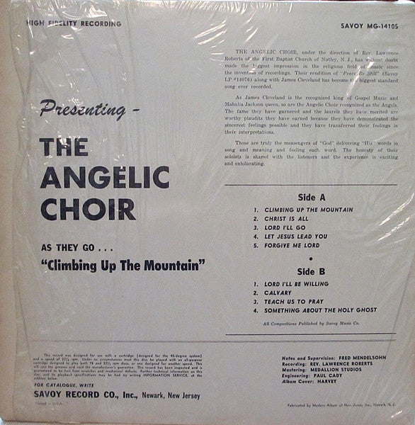 The Angelic Choir : Presenting The Angelic Choir As They Go "Climbing Up The Mountain" (LP, Album)