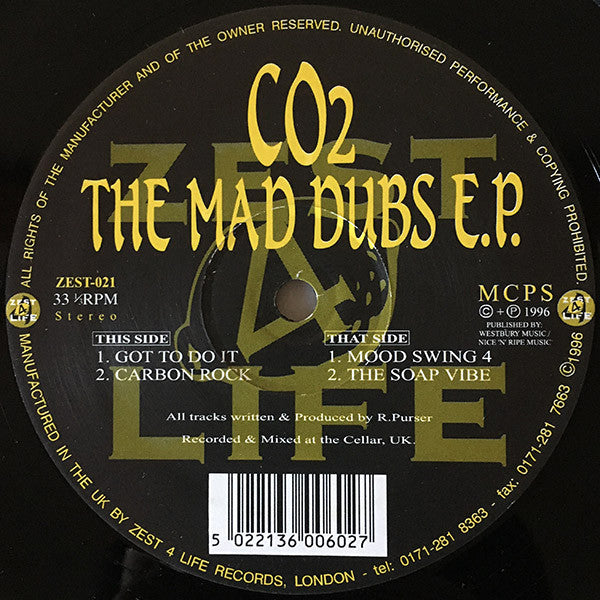 CO2 : The Mad Dubs E.P. (12", EP)