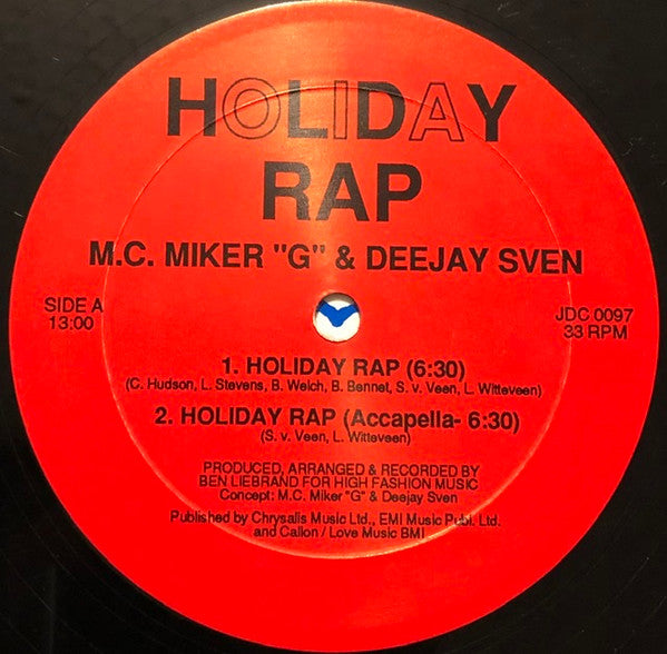 MC Miker G. & DJ Sven : Holiday Rap (12")