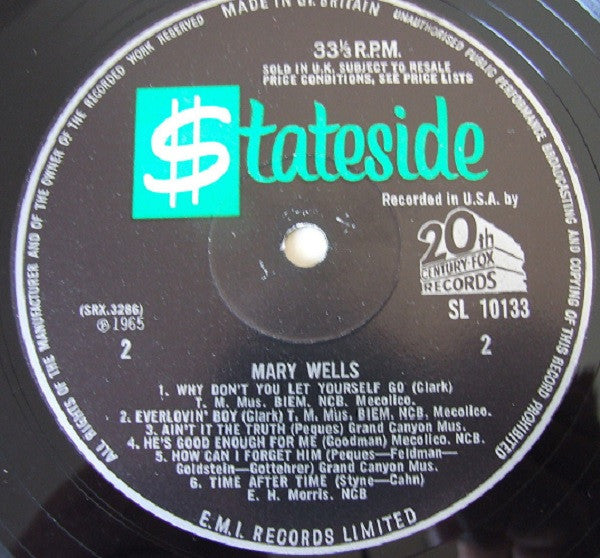 Mary Wells : Mary Wells (LP, Album, Mono)