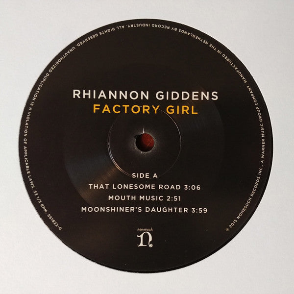 Rhiannon Giddens Factory Girl 10 Ep Rsd Rook Records 6649