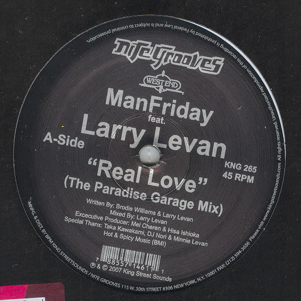 Man Friday Feat. Larry Levan : Real Love (12")
